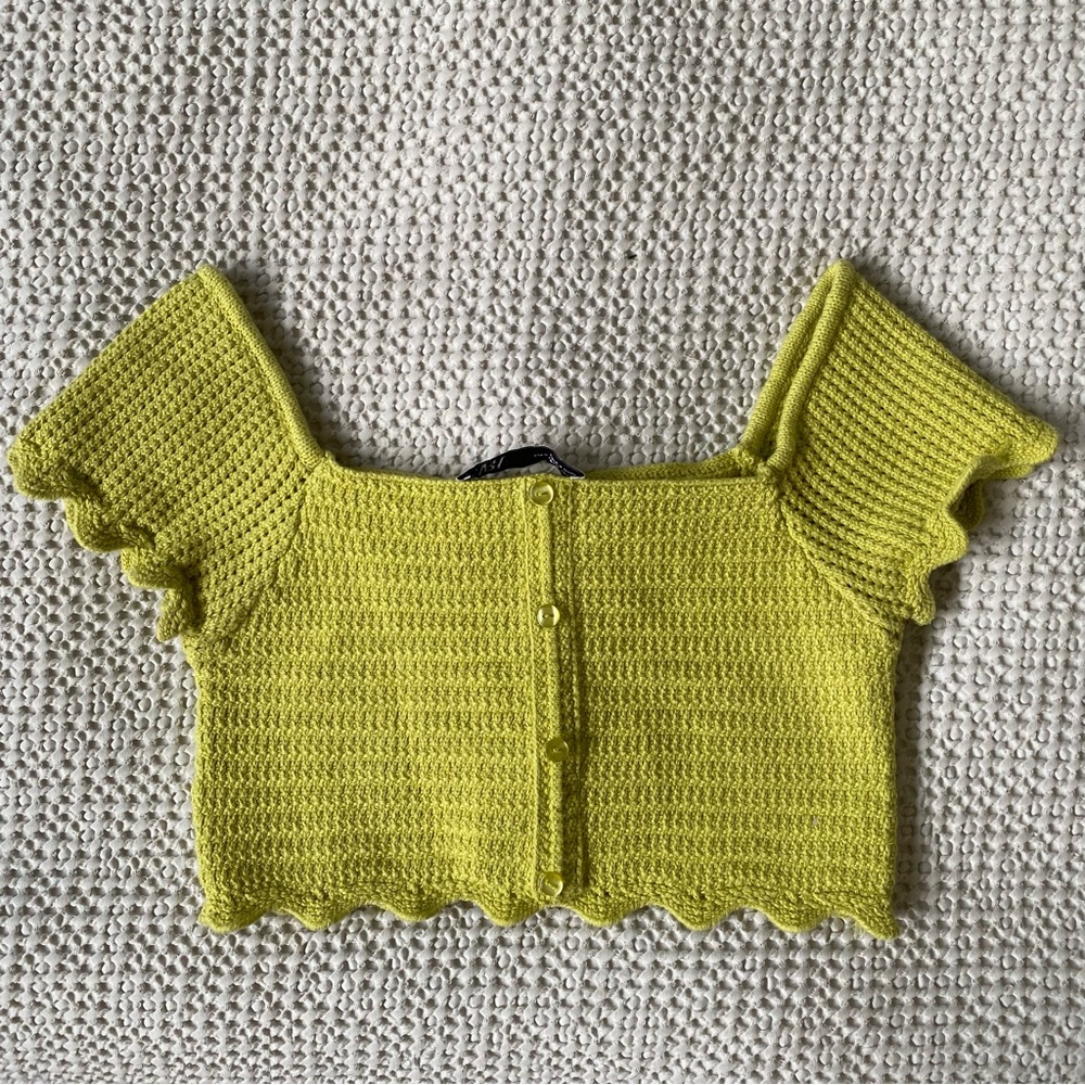 Zara cropped crotchet top